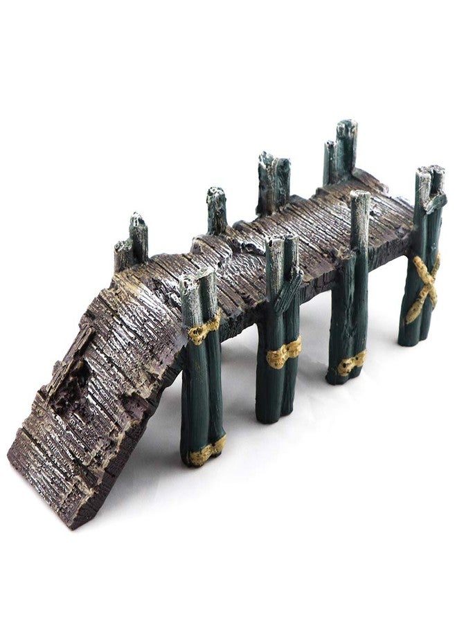 AQUA KT Aquarium Single-Plank Arch Bridge Drawbridge Rock for Cichlid Guppy Betta Glofish Fish Tank Landscape Decoration - Image 1